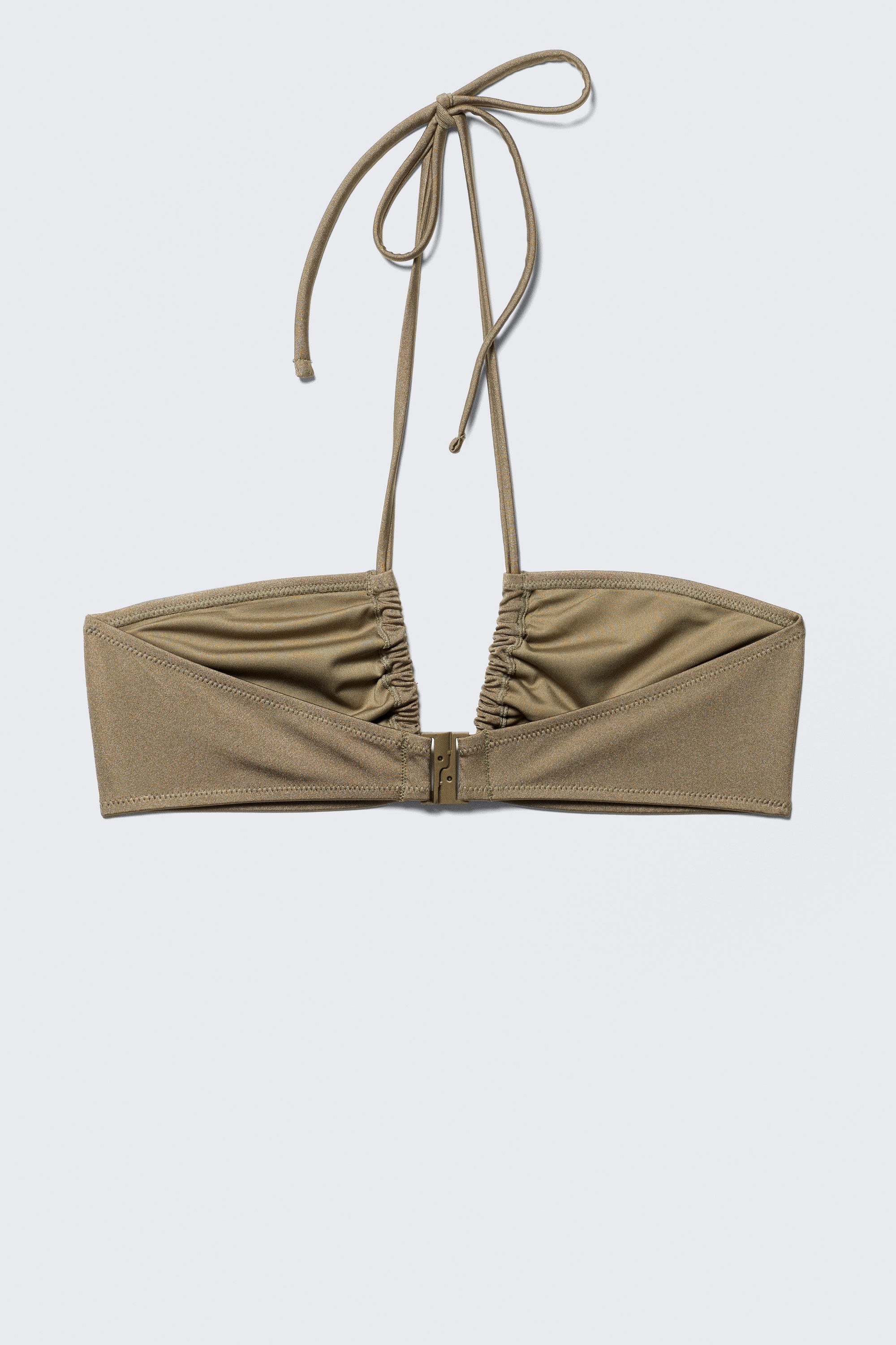 Dusty Mole - Ruched Halter Bandeau Bikini Top - 6