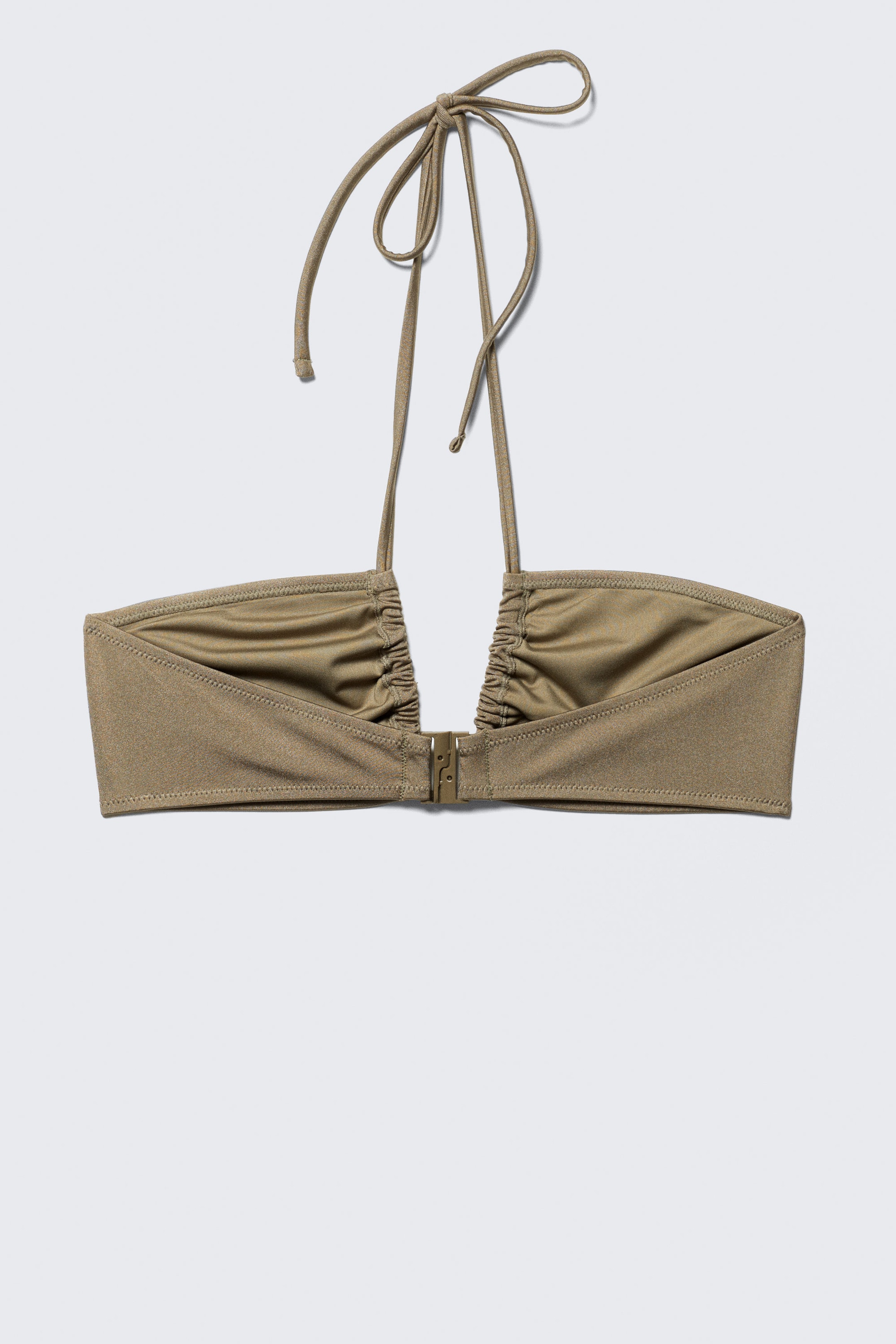 Dusty Mole - Ruched Halter Bandeau Bikini Top - 6