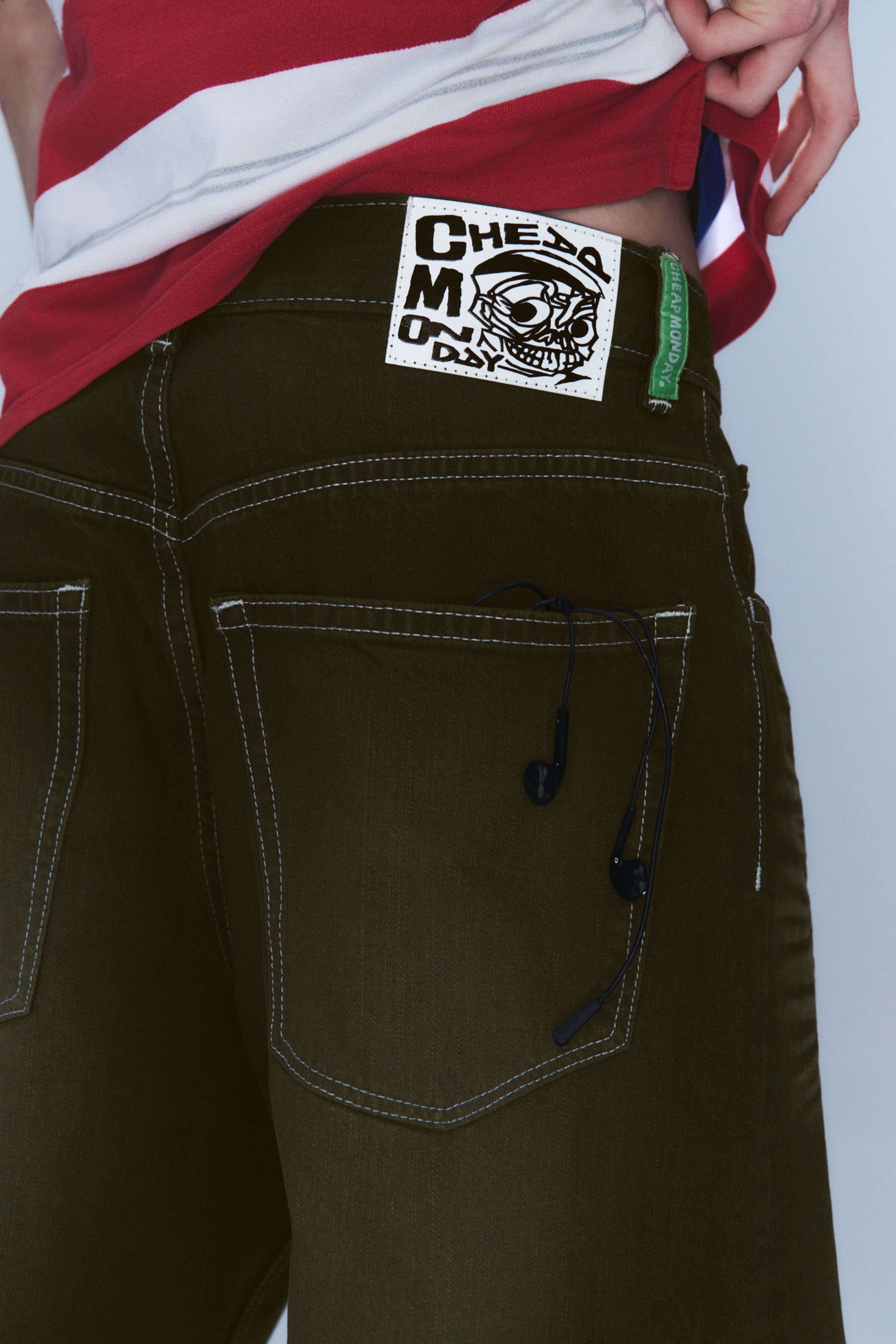 Deep Green - Khakigrün - Looser – Weite Jeans mit normaler Taille - 3
