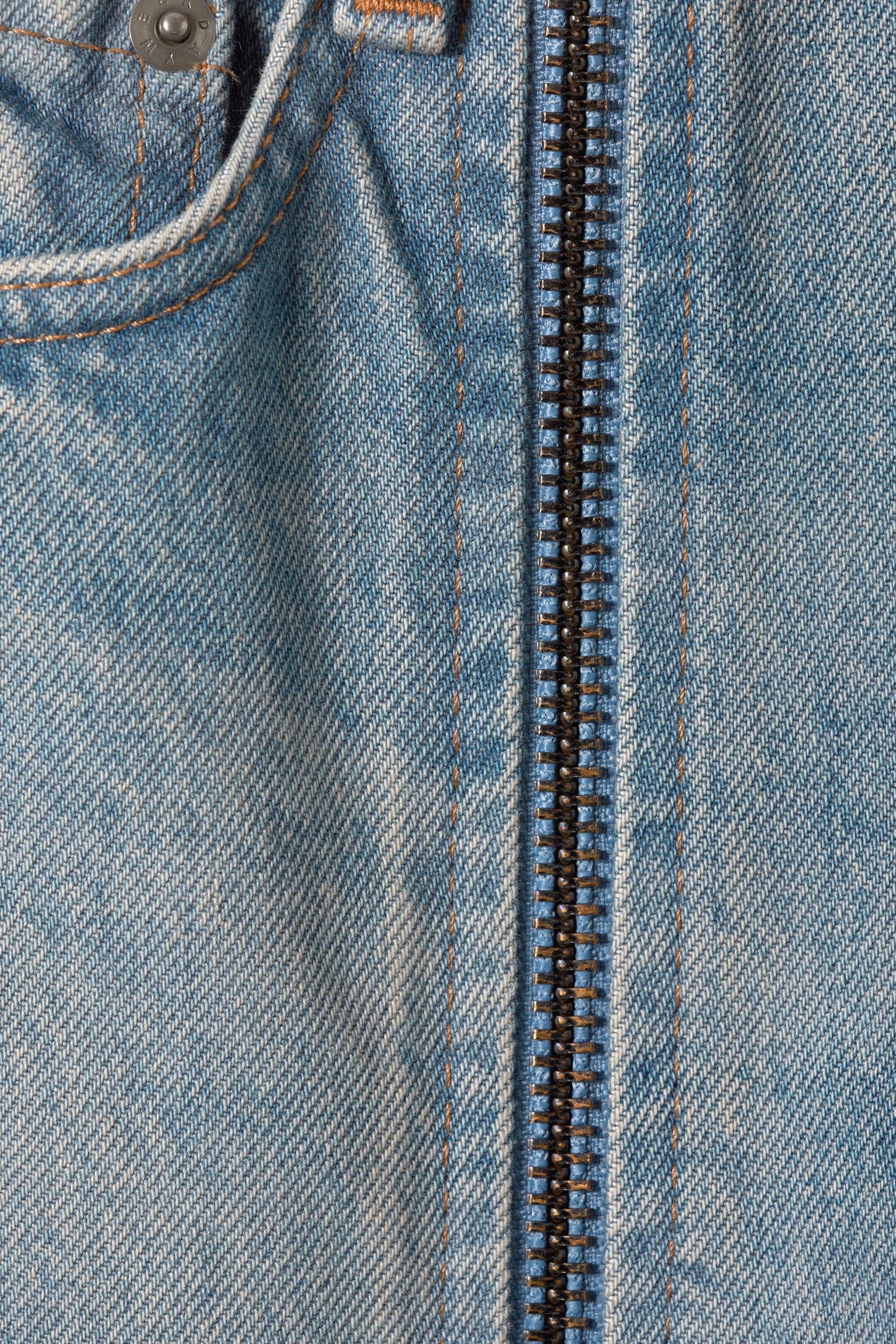 Light worn blue - Gideon Low Straight Zip Jeans - 1