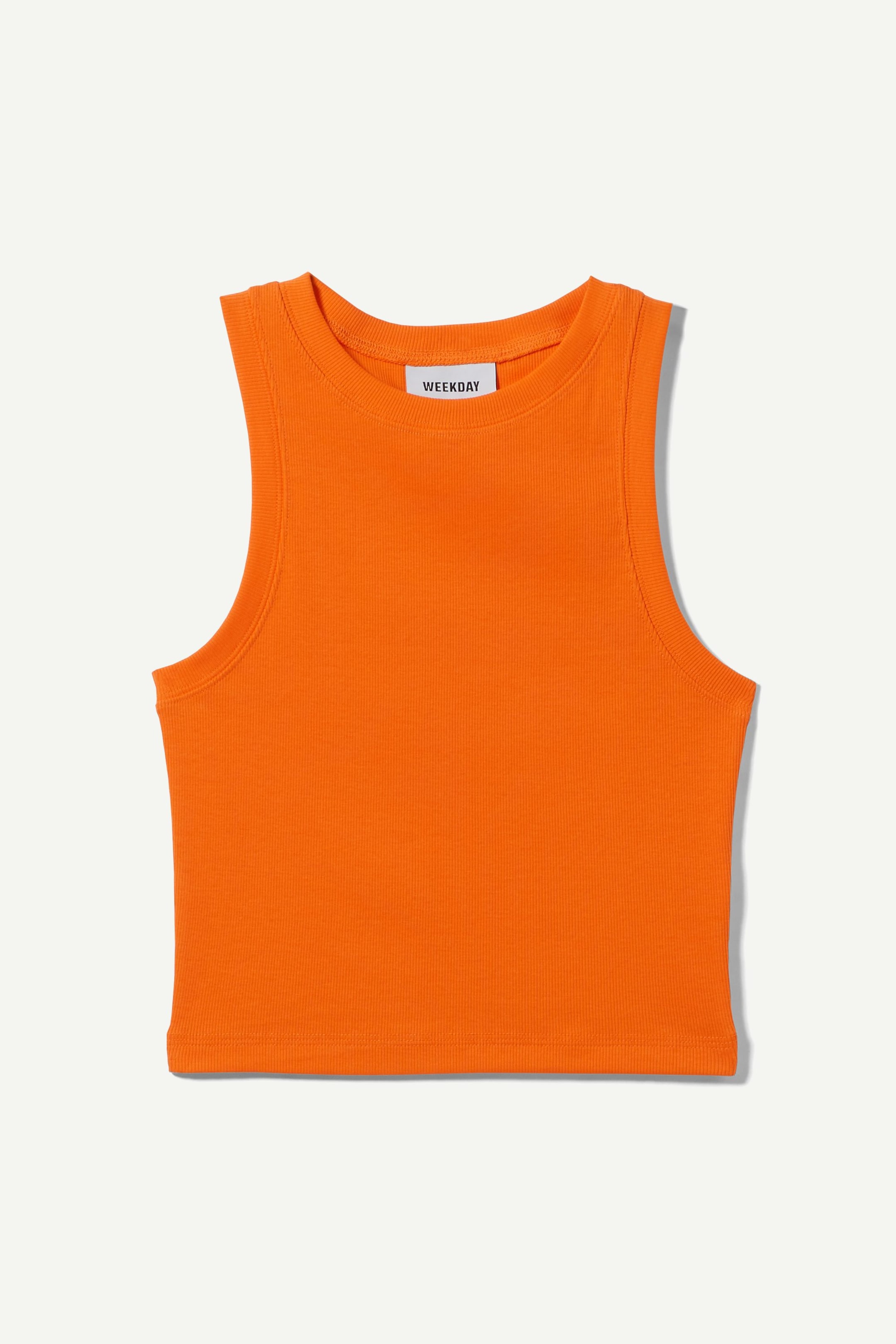 Orange - Easy Cropped Tank Top - 0