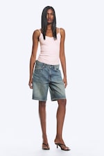 Helles Staubrosa/Schwarz - 2er-Pack schmale V-Neck-Unterhemden aus Baumwolle - 2