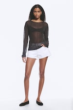 Randig mörkgrå - Ledig Skir Stickad Tröja - 2