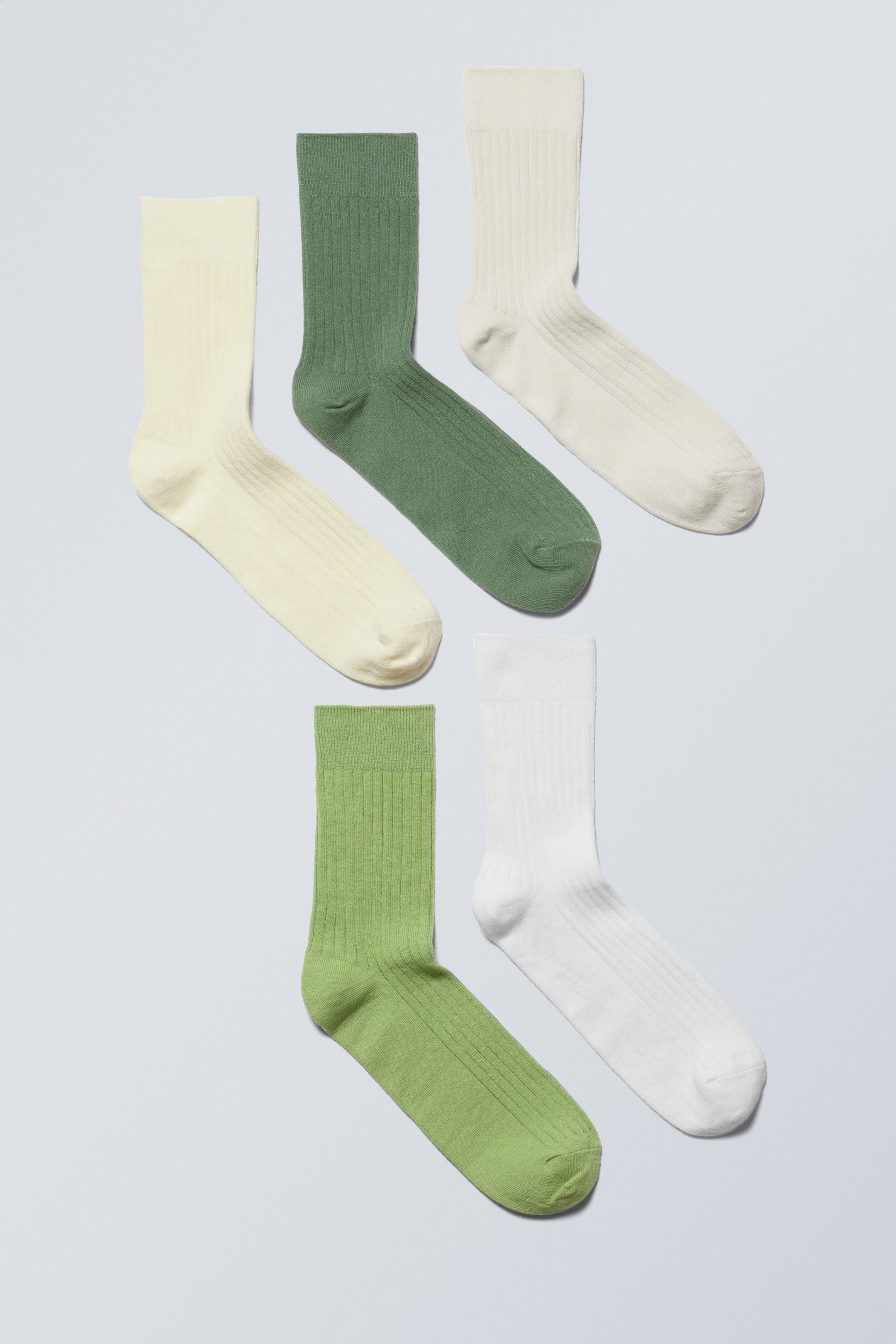 Grüne Akzente - 5er-Pack Rippensocken - 0