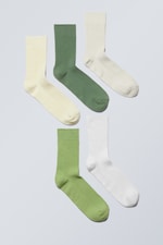 Grüne Akzente - 5er-Pack Rippensocken - 0