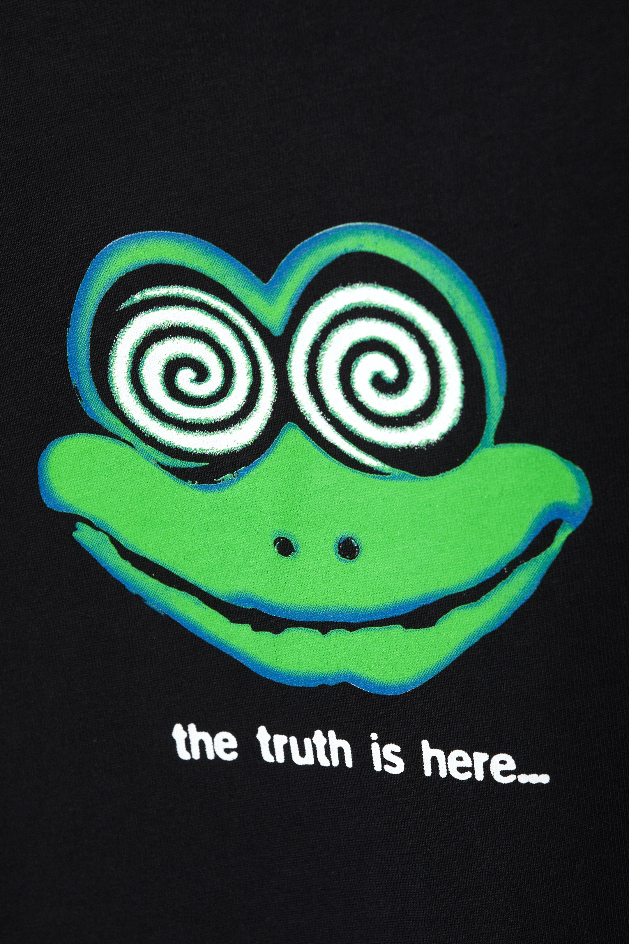 Ingrandisci l'immagine: Great Boxy Printed Graphic Tee - Black - The frog is here - UOMO | H&M CH 2