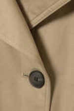 Beige - Oversized Double-Breasted Cotton Trench Coat - 6