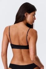 Black - Soft Micro V-neck Triangle Bra - 2