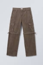 Washed Mole - Relaxed Convertible Cargo Trousers - 0