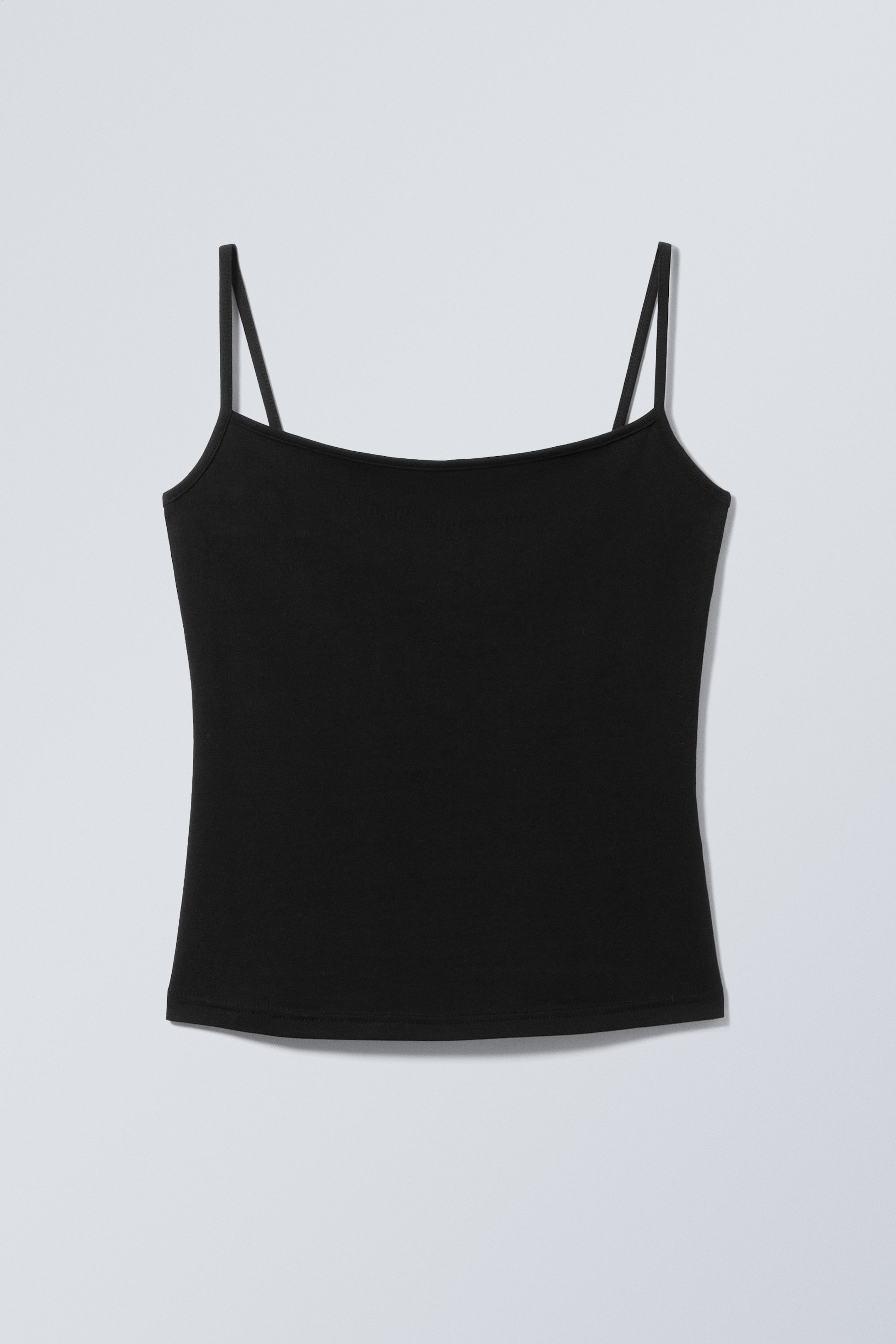 Black - Slim Fitted Cotton Singlet - 0