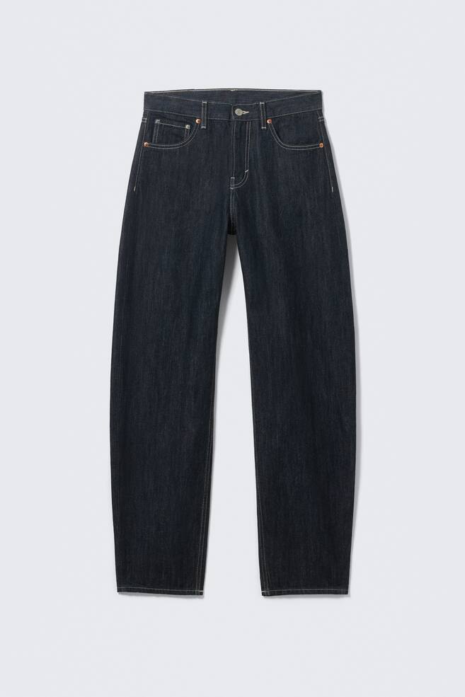 Nebula Mid Rise Loose Barrel Unisex Jeans - Blue Rinse - Dark Blue/Chelsea Black - Black/Kimberley Blue - Light Blue - 1