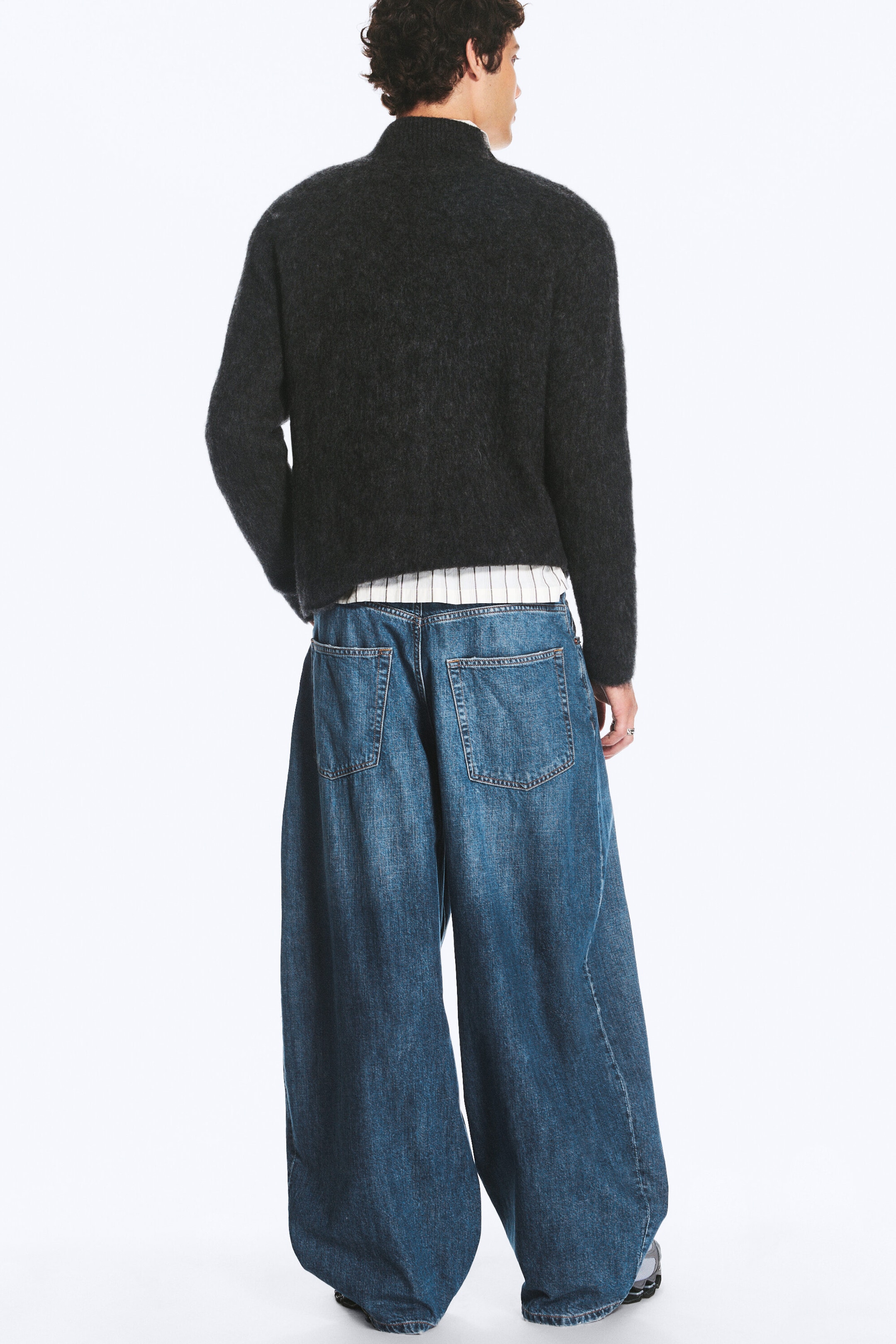 Sandy Blue - Mellanblå - Void low waist loose baggy jeans - 4