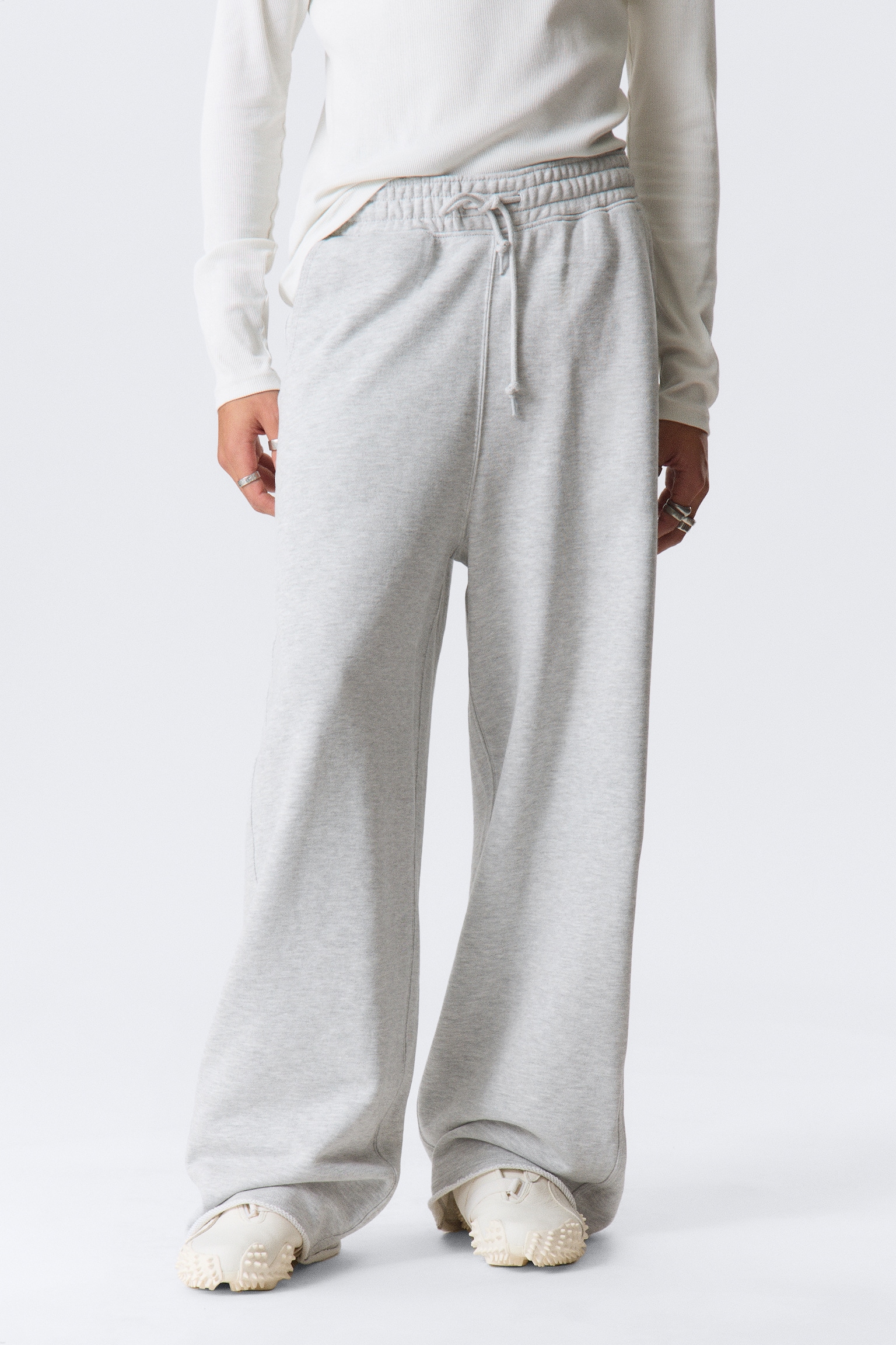 Pantalon de jogging en molleton ample Astro - Gris poudré clair/Noir - 6