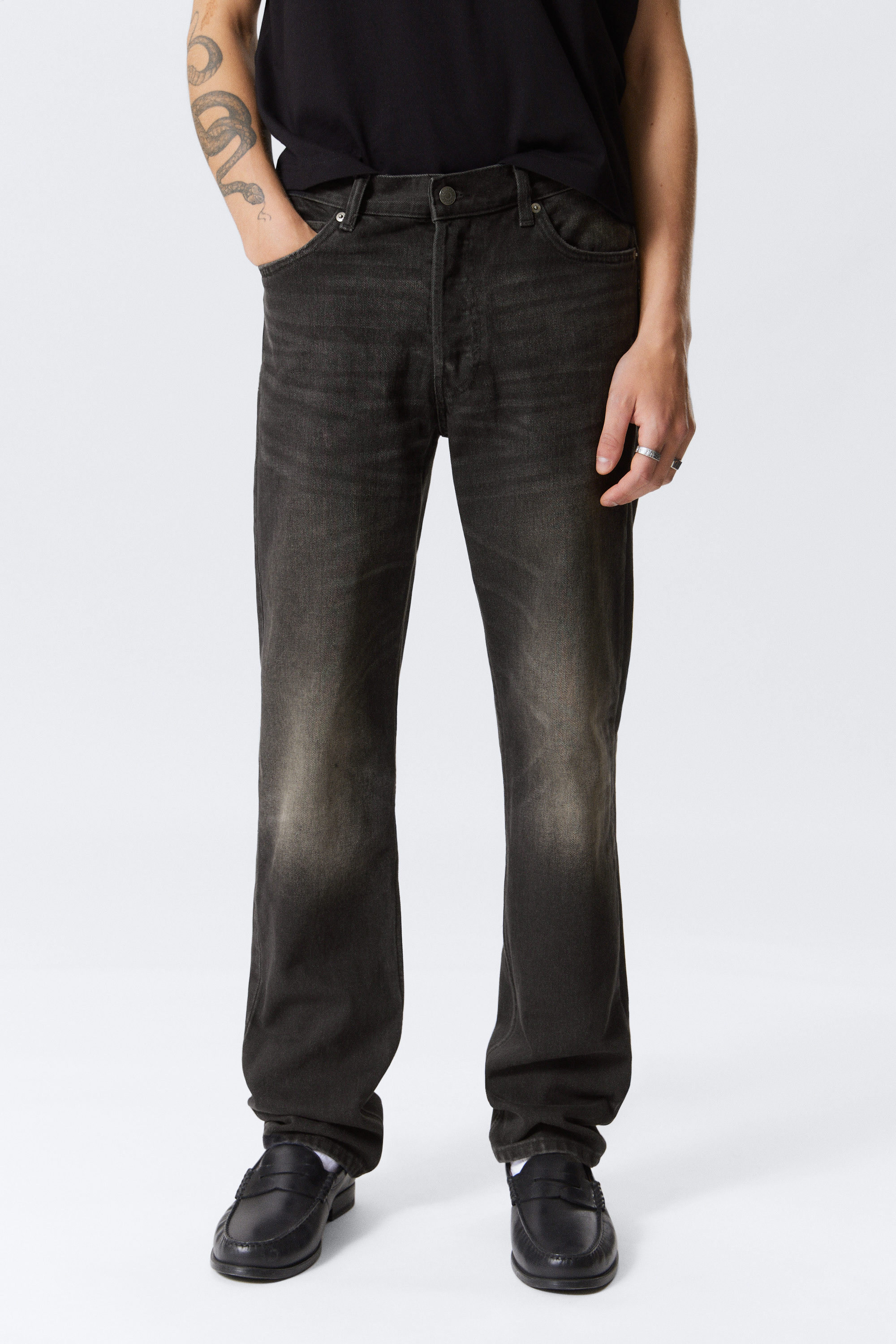Deep Night - Schwarz - Klean Regular Straight Leg Jeans - 2