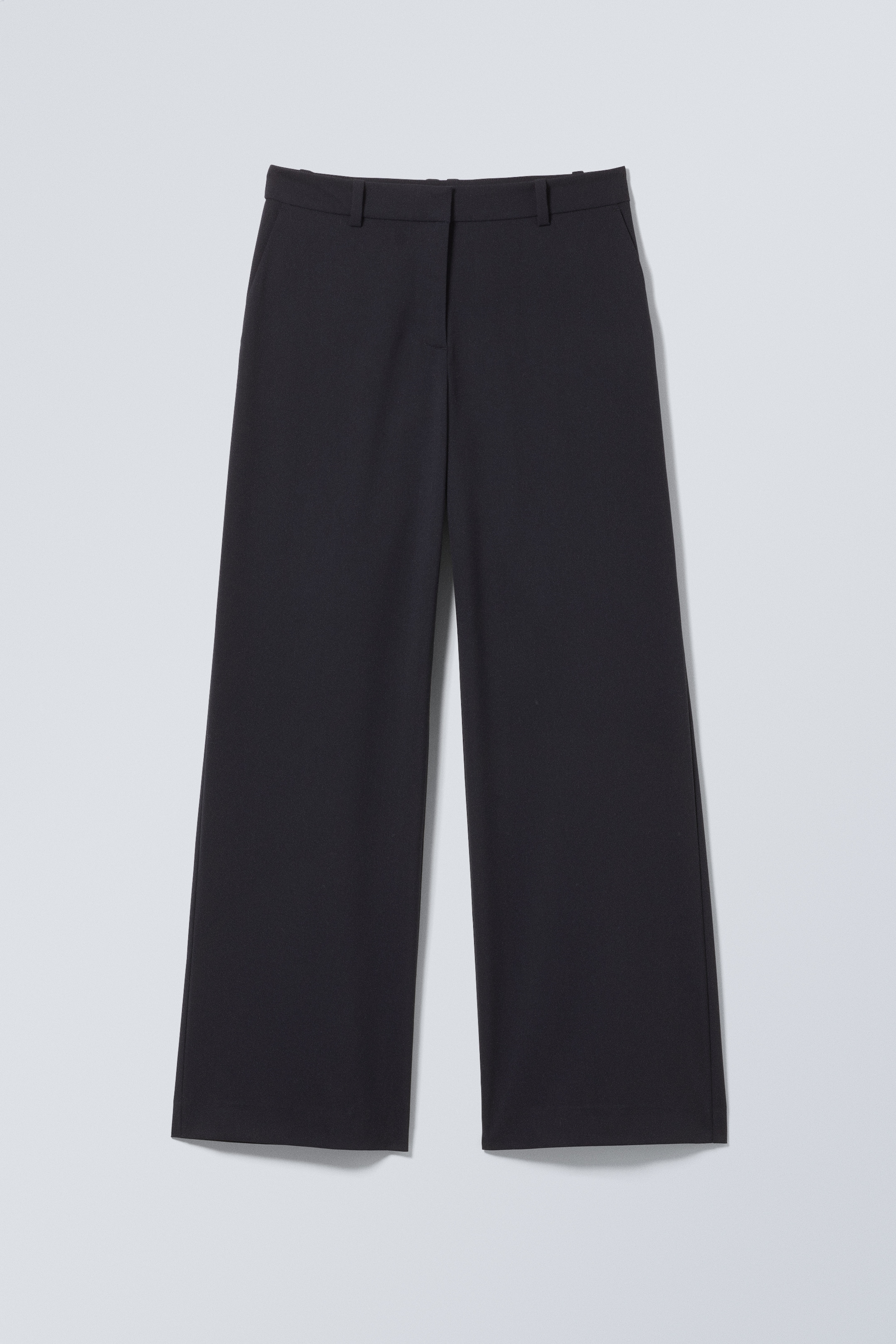 Größeres Bild anzeigen: Anzughose mit niedrigem Bund und geradem Bein - Dunkelblau - Ladies | H&M AT 1