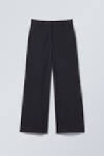 Dark Blue - Low Rise Straight Leg Suiting Trousers - 0