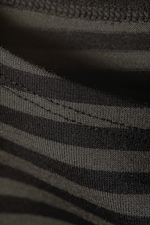 Black & Grey Stripes - Annie Striped Sleeveless Boat-Neck Top - 4