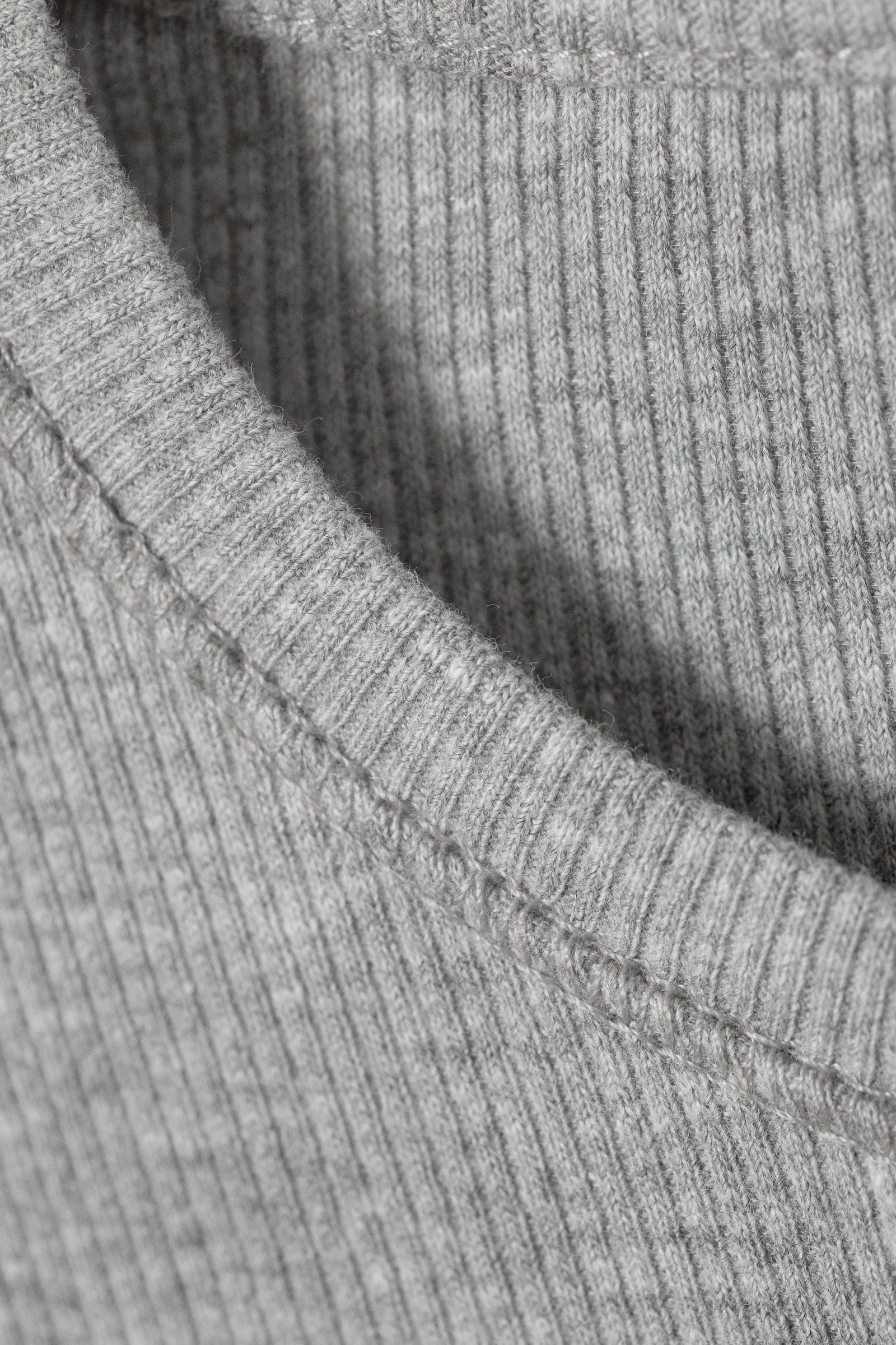 close fitted rib t-shirt - Grey Melange | Weekday WW