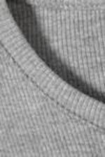 Grey Melange - Close Fitted Rib T-Shirt - 4