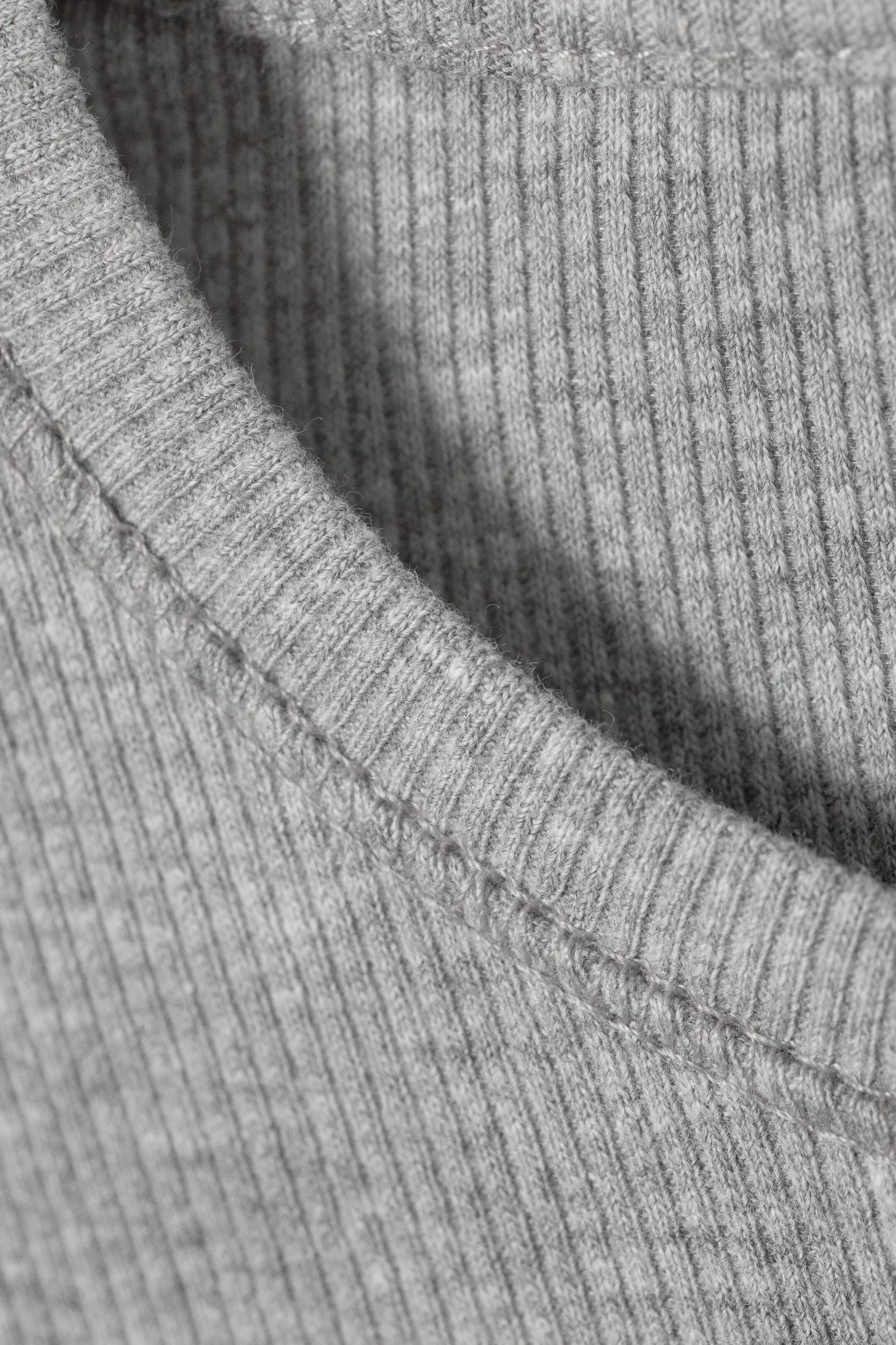 Agrandir l'image: Tee-shirt côtelé près du corps - Gris chiné - FEMME | H&M CH 2