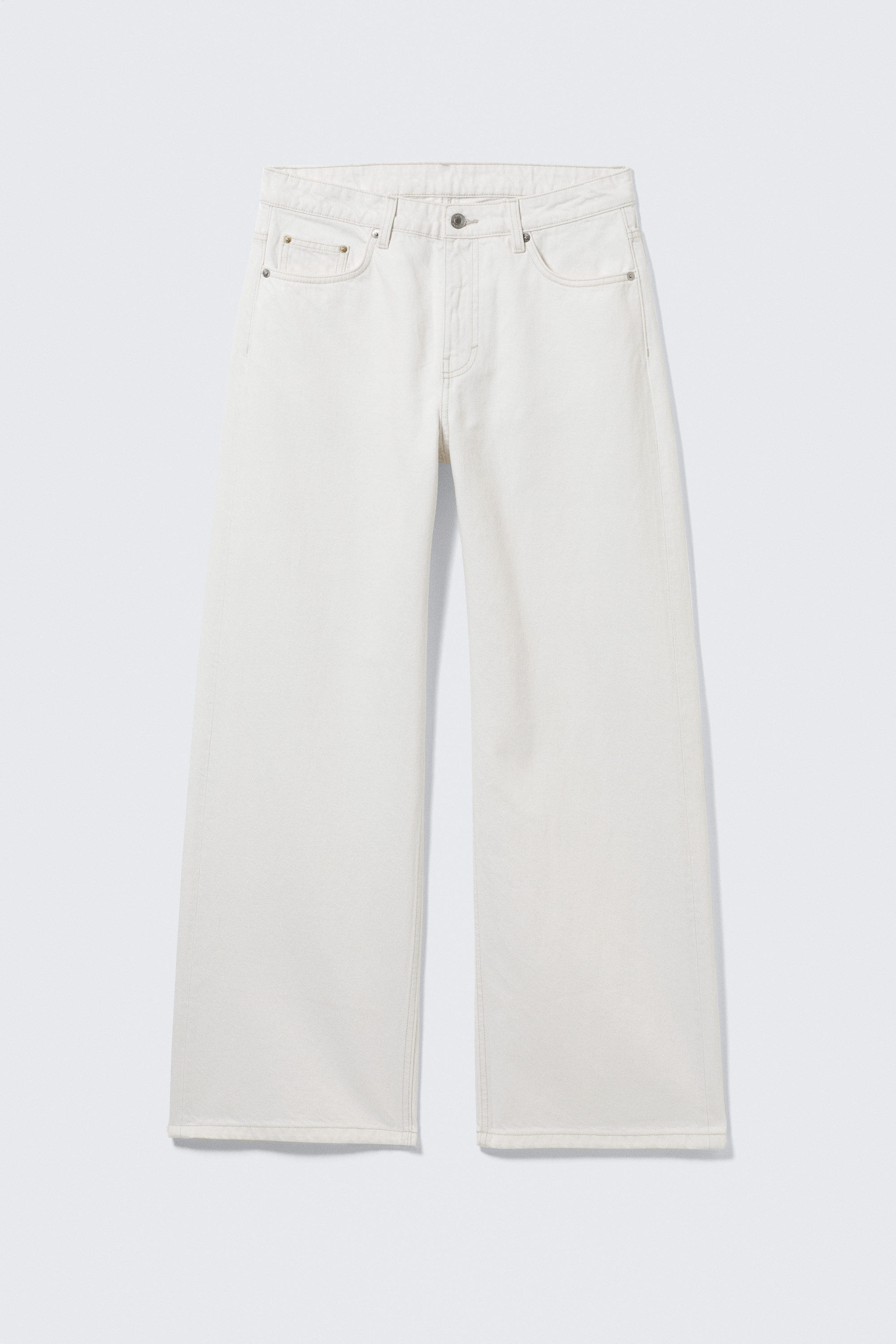 missy low rise loose straight jeans - Dirty White - White | Weekday GB