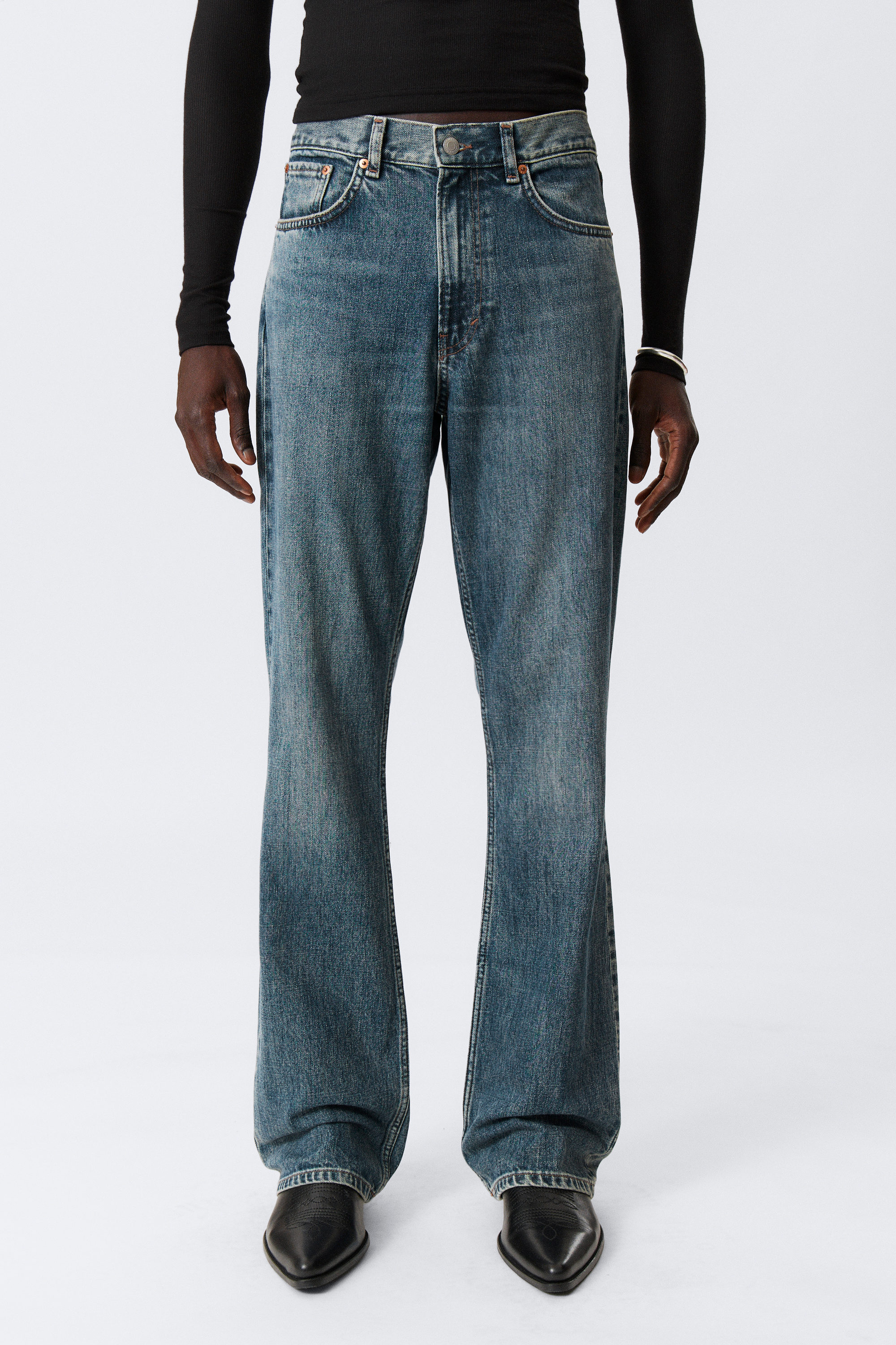 Second Blue - Medium Blue - Mercury Relaxed Bootcut Leg Jeans - 2
