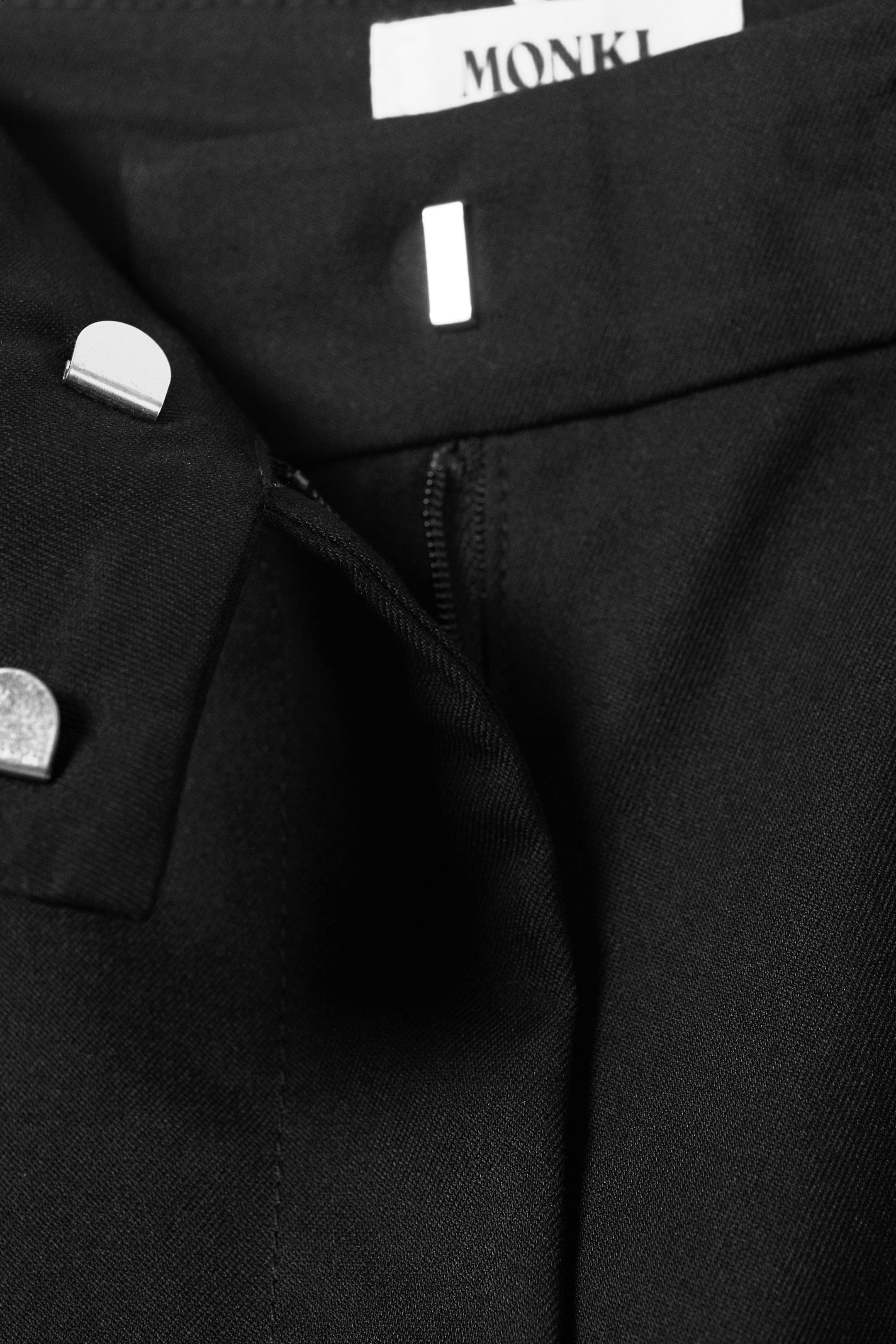 Black - Low Rise Suiting Trousers - 1