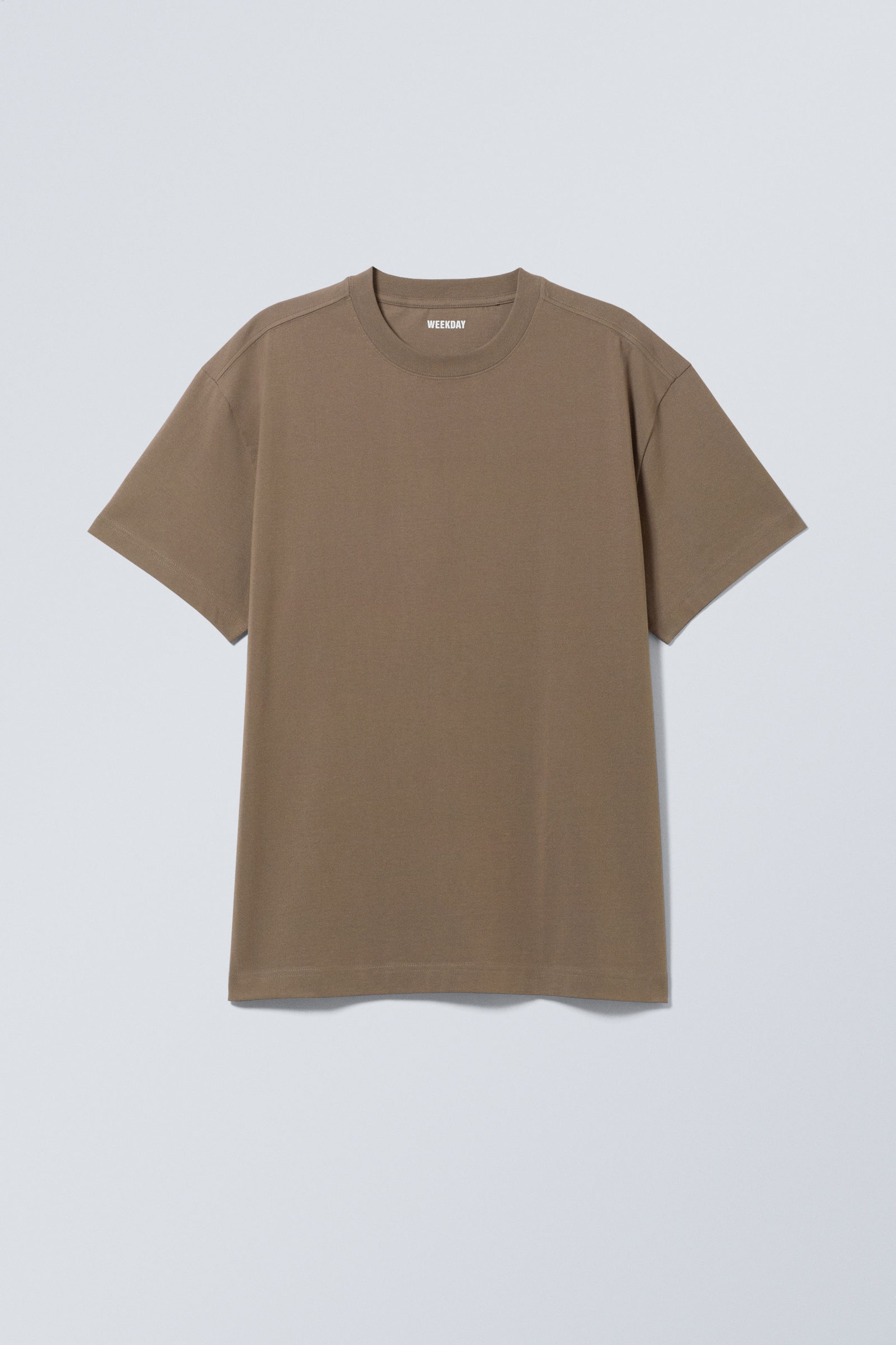 Dunkelbraun - Schweres Oversized-T-Shirt - 0
