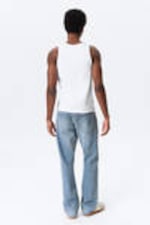 White - Regular Fit Ribbed Tank Top - 2