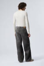 Ash Black - Black - Astro Loose Baggy Leg Jeans - 10