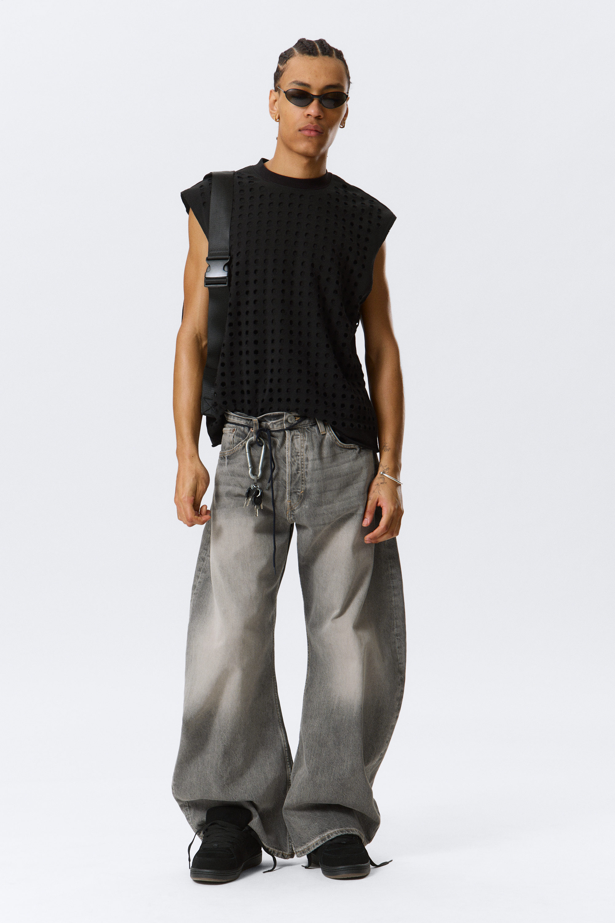 rael kade laser cut tank top - Black | Weekday GB