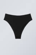 Zwart - Braziliaans bikinibroekje met hoge taille - 4