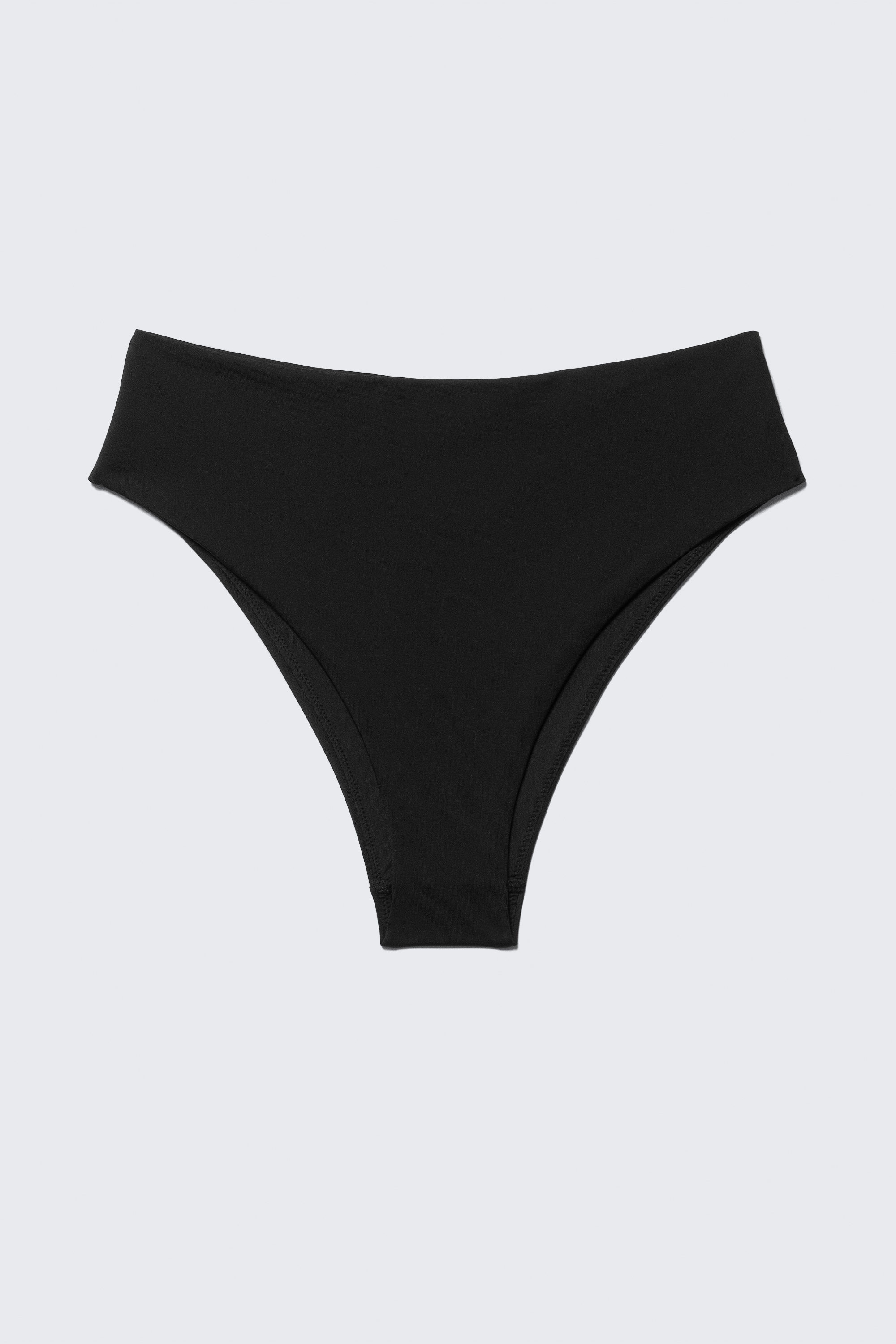 Black - High Rise Brazilian Bikini Bottoms - 3