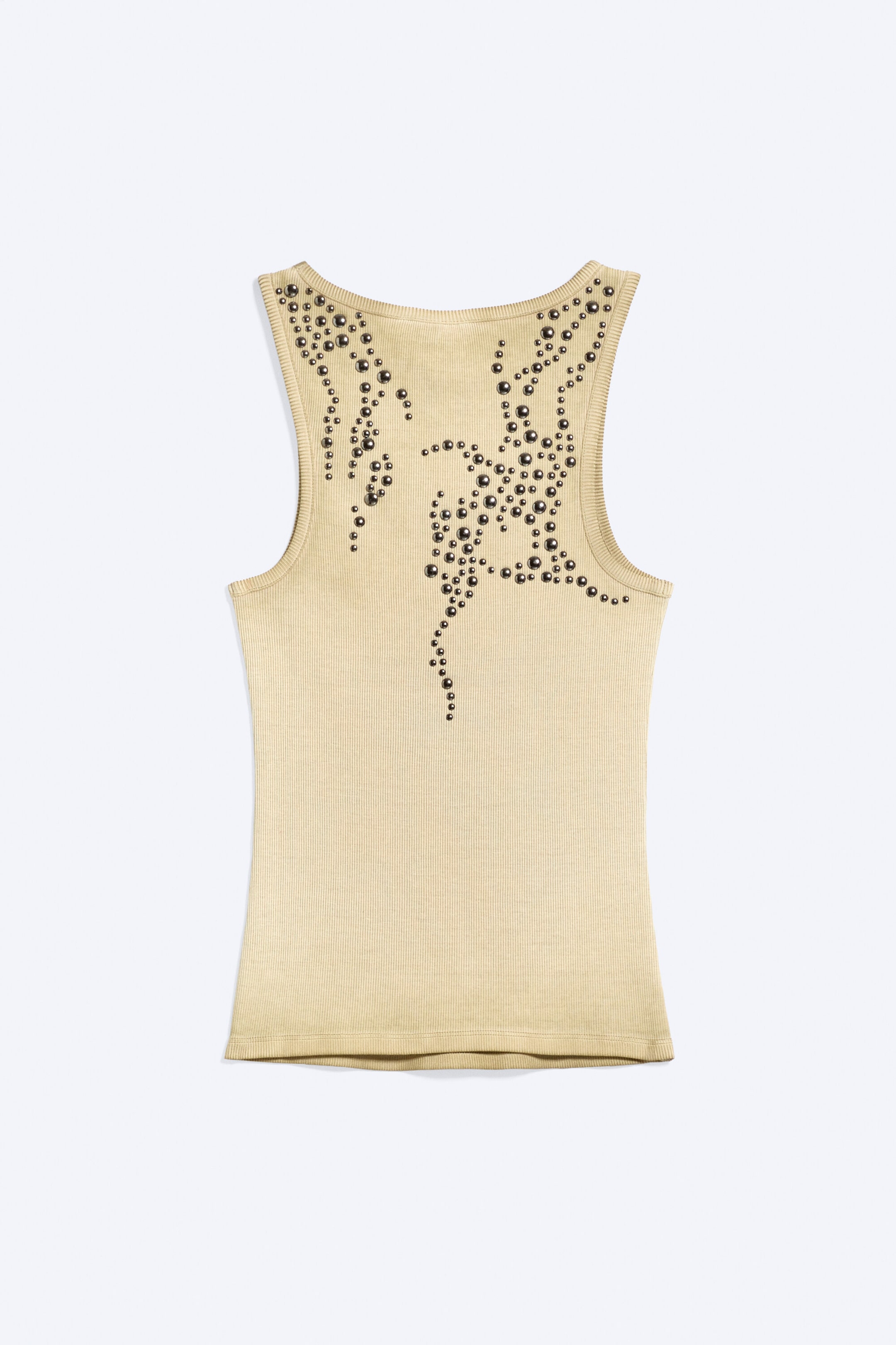 Washed Dusty Beige - Studded tank top - 1
