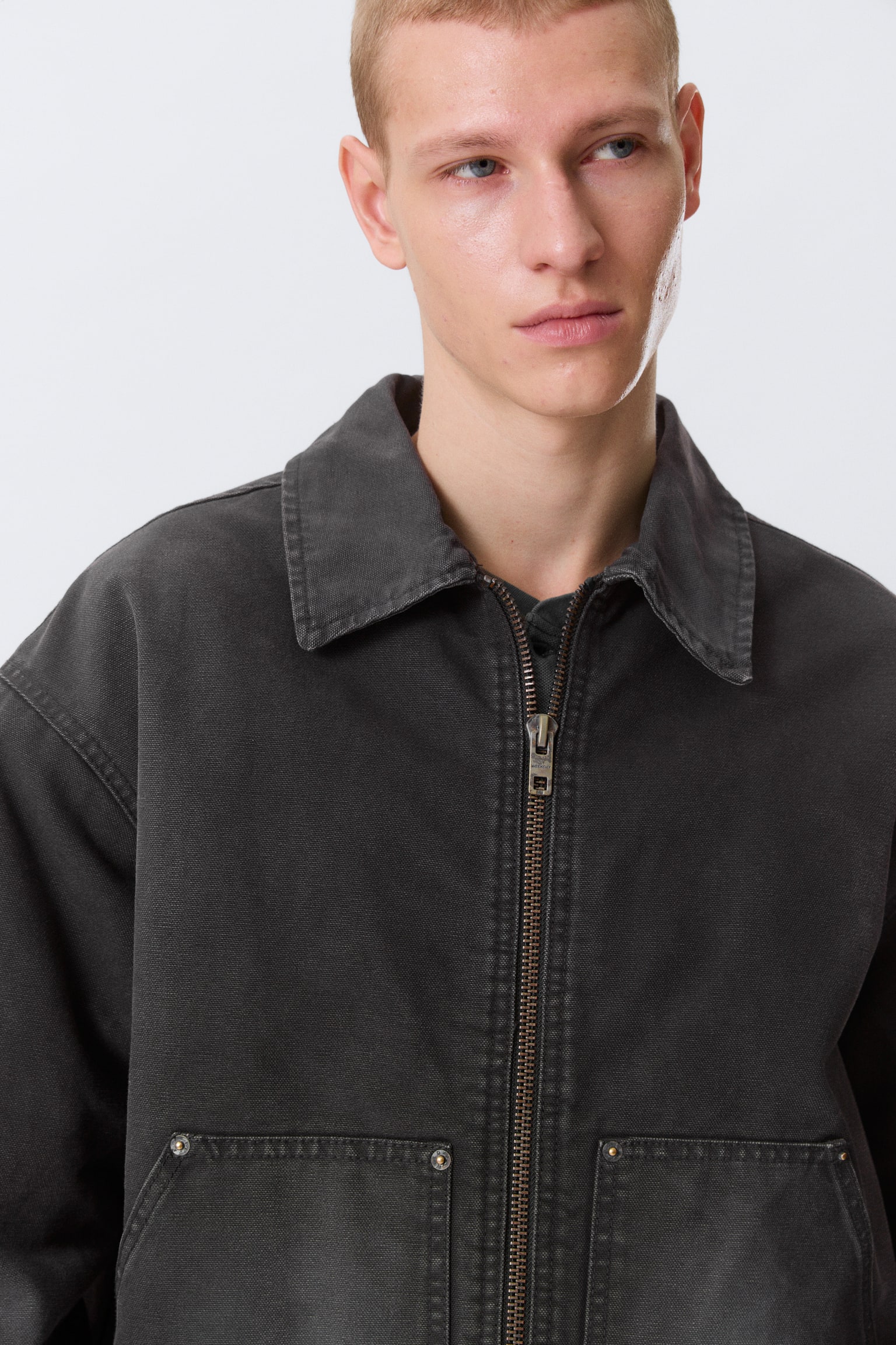 Giacca utility relaxed con finitura lavata - Nero lavato - 6