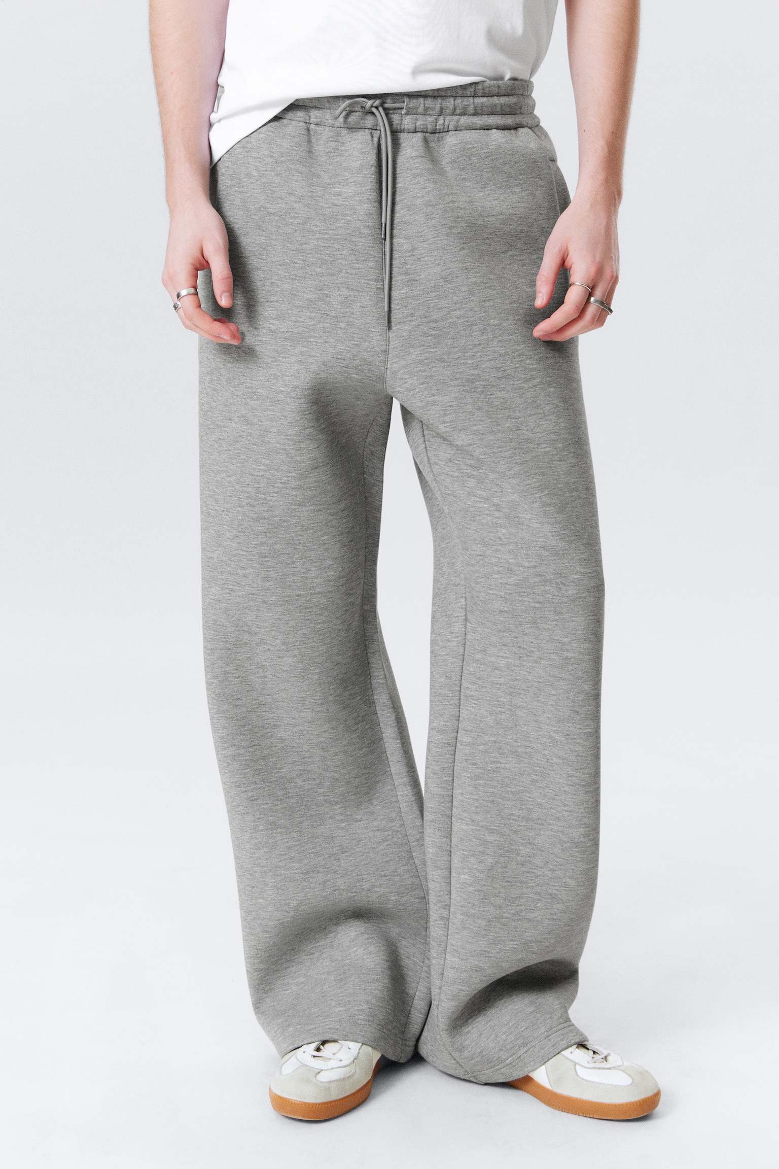 Loose Fit Scuba Sweatpants - Grey Melange/Black/tmavě námořnická modrá/Tmavě hnědá - 6