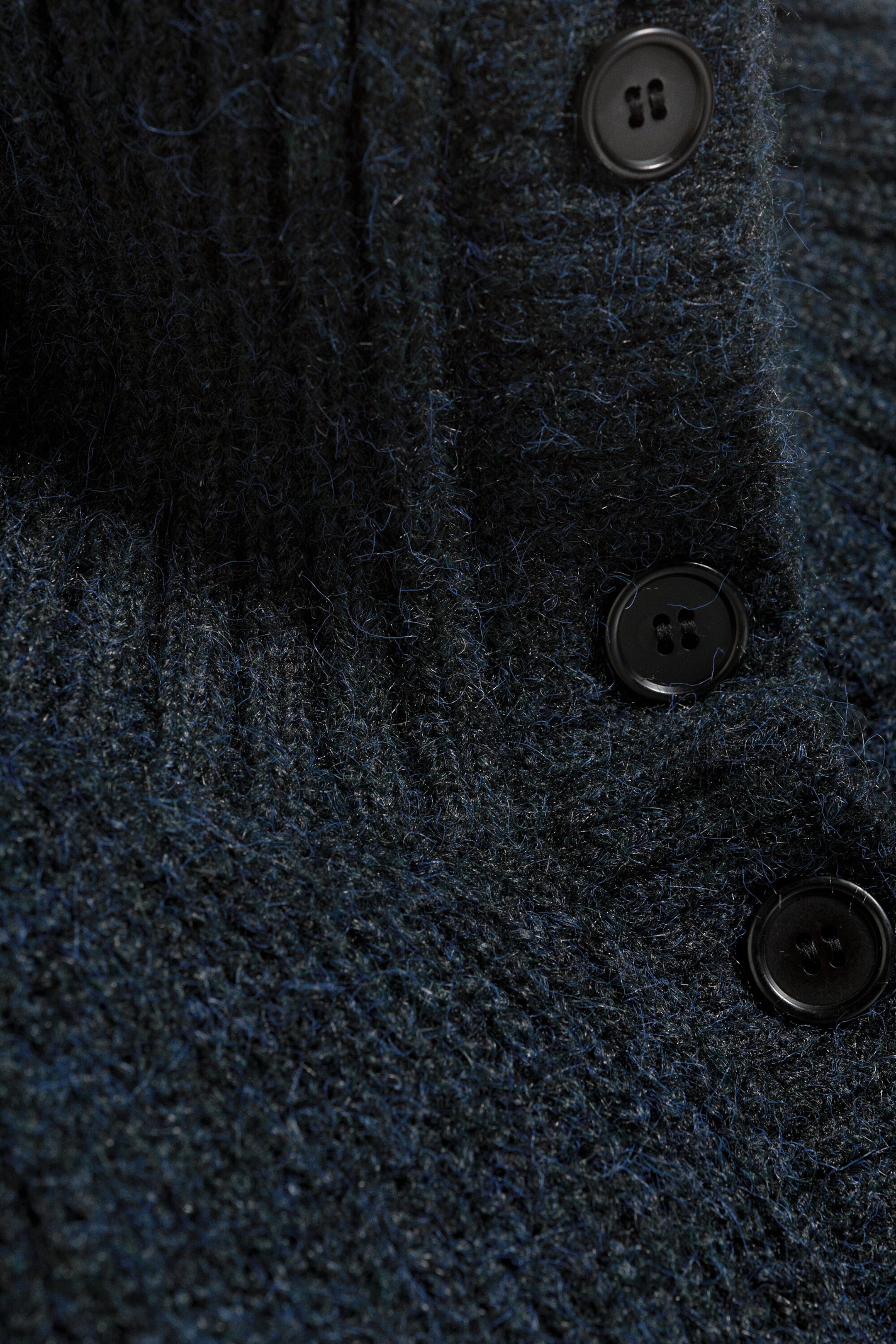 Mørkeblå - Knappet cardigan - 2
