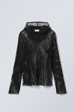 Black - Net Hoodie - 0
