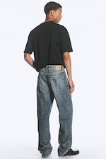 Second Blue - Bleu - Jean droit et ample taille mi-haute Galaxy - 4