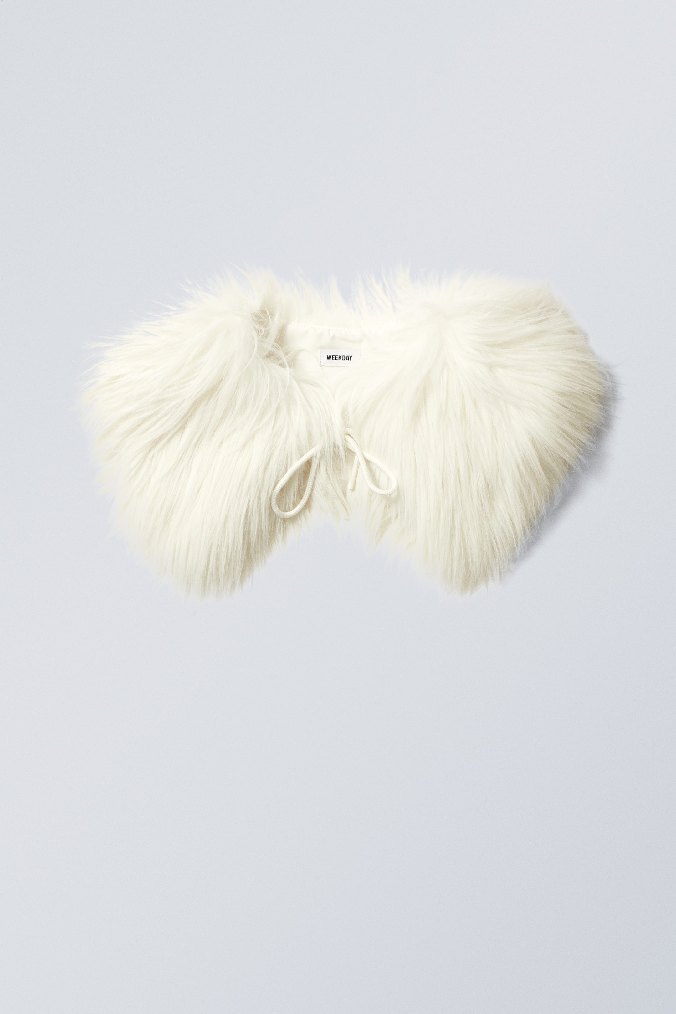 White - Cassie Faux Fur Collar - 0