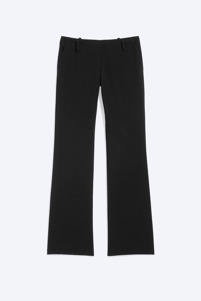 Hose mit niedrigem Bund, Straight Leg und Slim Fit - Schwarz/Dunkelrot - 1