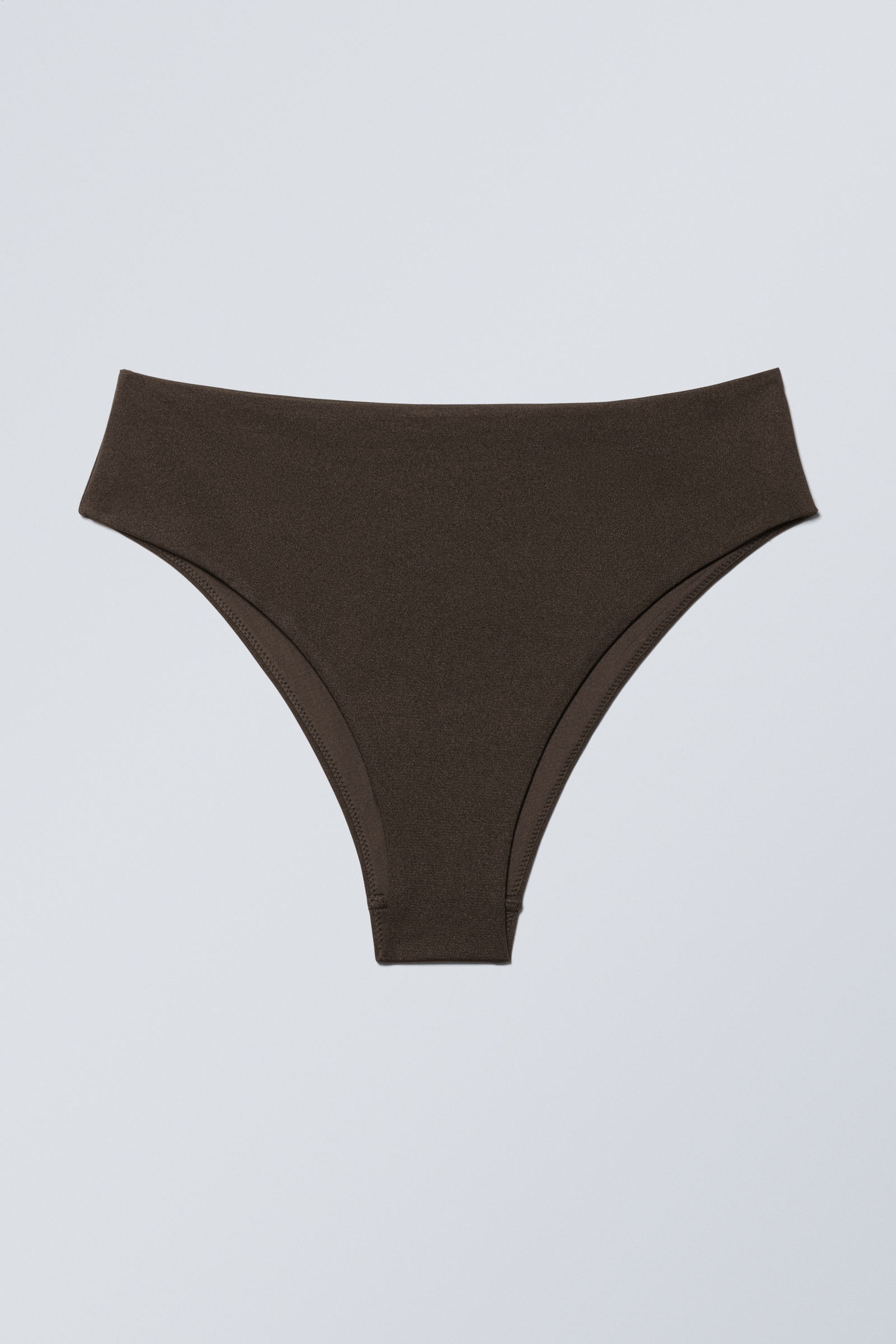 Dunkelbraun - Brazilian-Bikinihöschen mit hohem Bund - 3