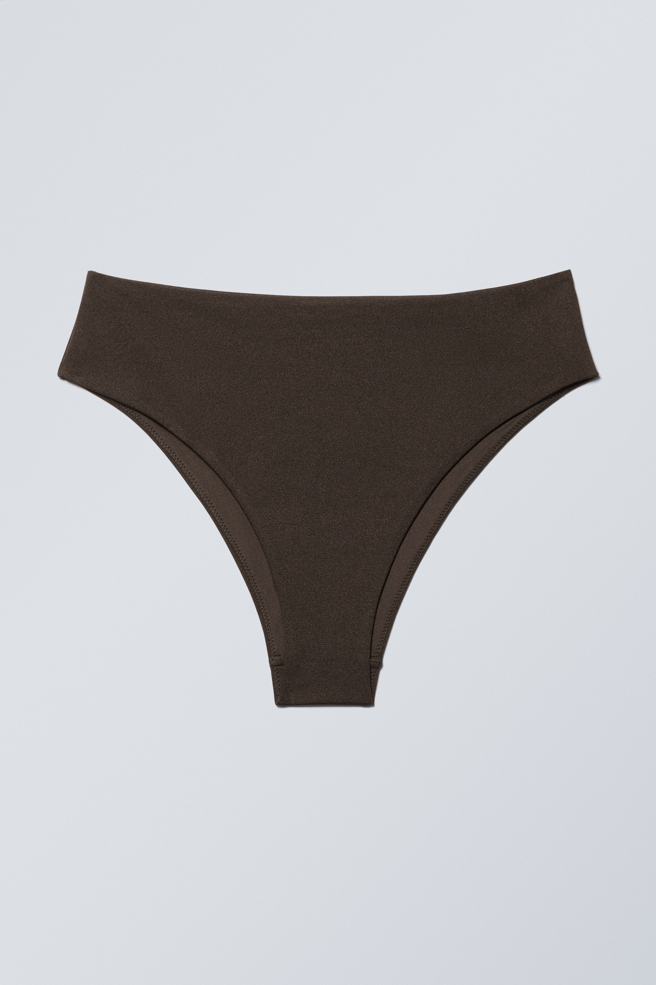 Dark Brown - High Rise Brazilian Bikini Bottoms - 1