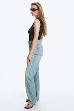 Port Blue - Light Blue - Rowe Super High Waisted Regular Straight Jeans - 5