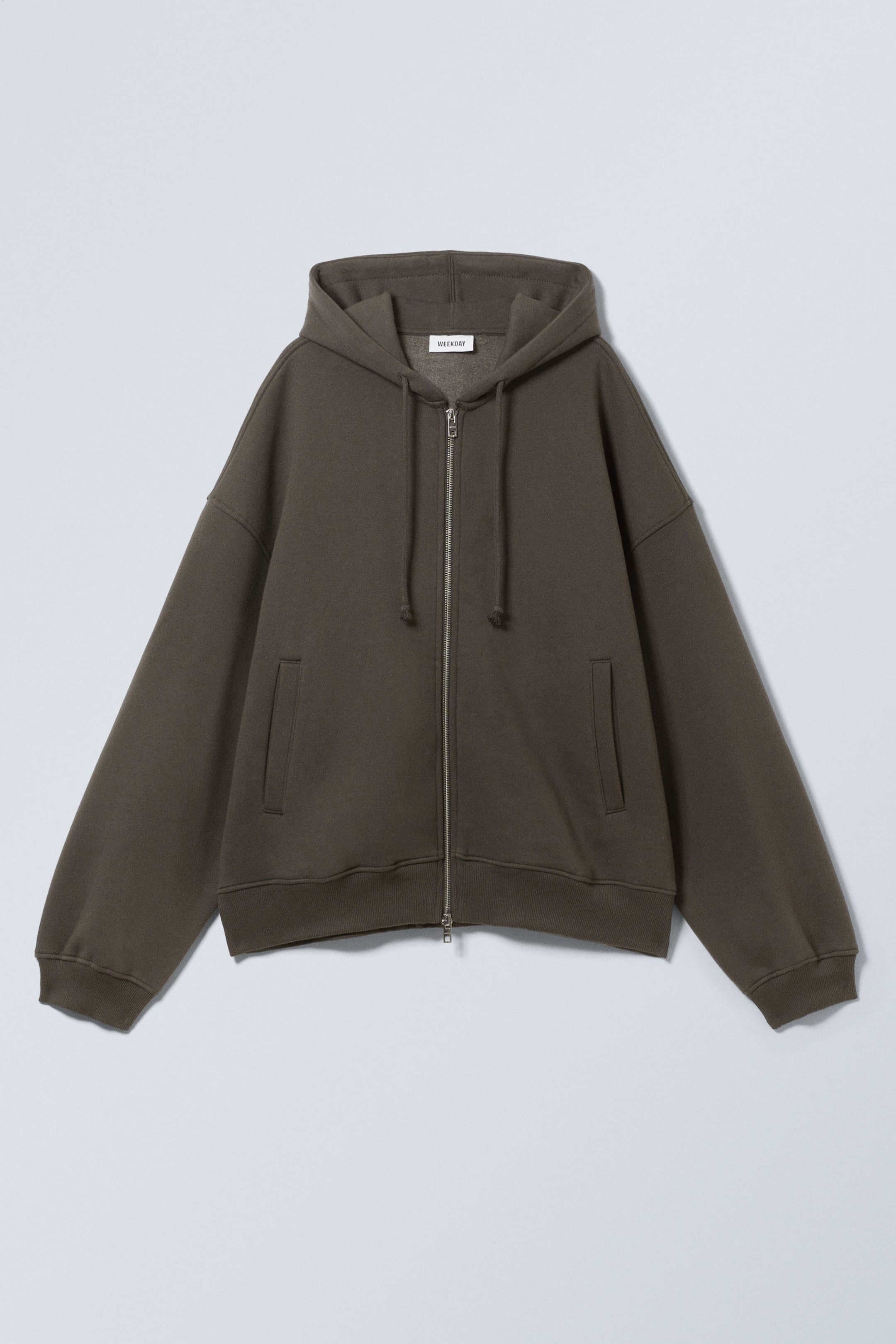 Dark Grey - Boxy Heavy Zip Hoodie - 0