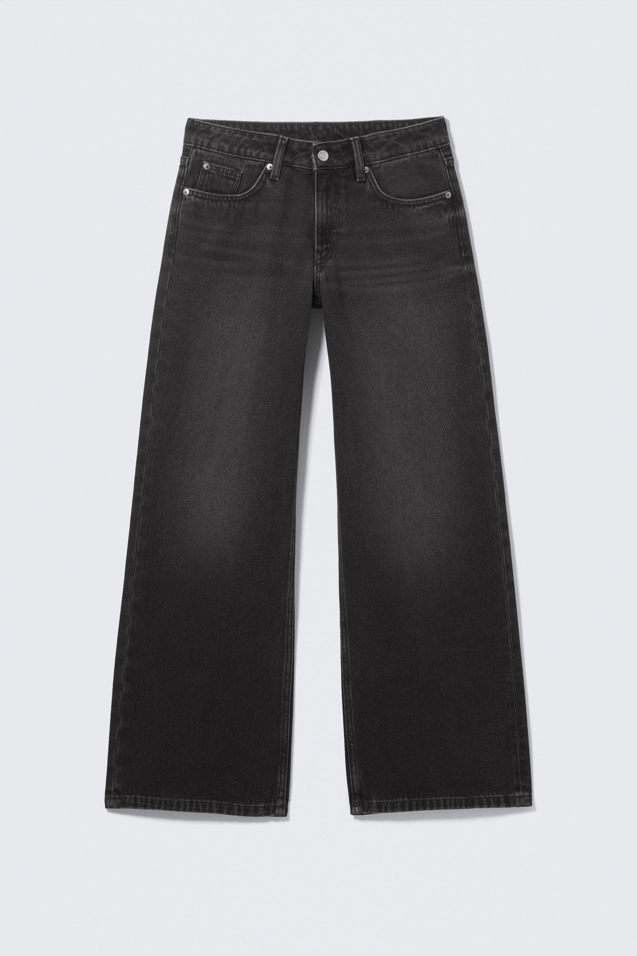 Verwaschenes Schwarz - Imoo - Hüftjeans mit weitem, lockerem Bein - 1