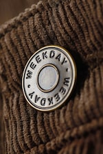 Dusty Brown - Low Waist Slim Straight Corduroy Trousers - 1