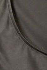 Dunkles Graubraun - Langes schlankes Satin-Unterhemd - 5