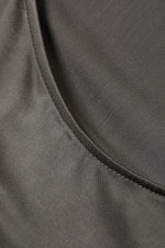 Mörk mullvad - Lång smal singlet i satin - 2