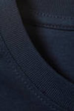 Marineblau - Boxy Longsleeve aus Baumwolle - 4